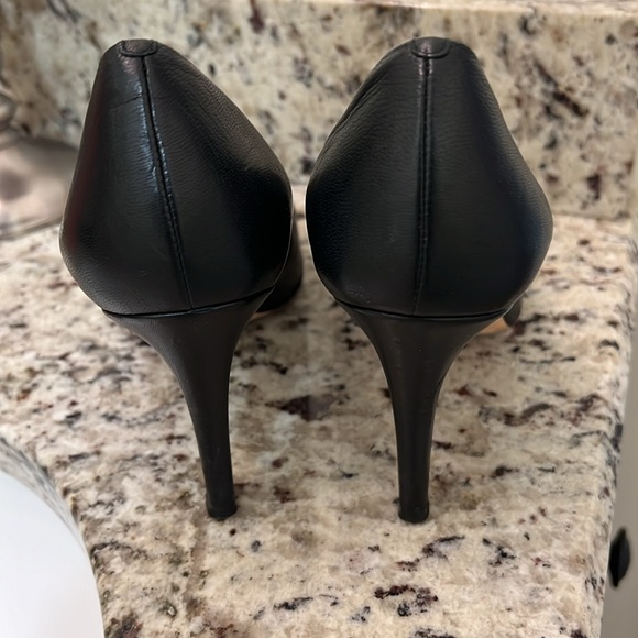 J Crew Leather Cap Toe Pointed Heels Italy 9. 1/2 - Picture 5 of 8